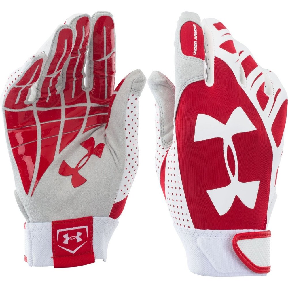 Under Armour Women's Motive Softball Fastpitch Batting Gloves Red 1299549-600 Me